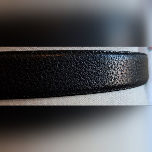 EUC RARE Vintage Y2K Gucci Centuron Black Leather Casual Prep Belt SZ 2/4 75EU main image 4